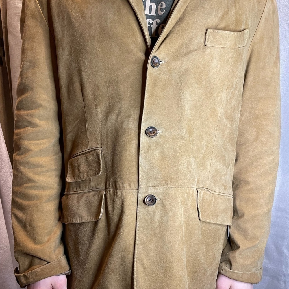 Polo Ralph Lauren Mens Brown Suede Three Button Blazer XL‌‌‌
